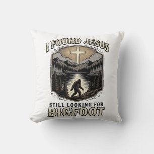 Funny Jesus Bigfoot Vintage Christian Shirt Cushion
