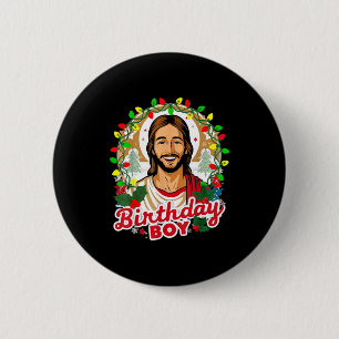 Funny Jesus Birthday Boy Christmas Xmas Holiday Ug 6 Cm Round Badge