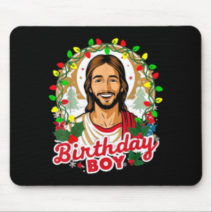 Funny Jesus Birthday Boy Christmas Xmas Holiday Ug Mouse Mat