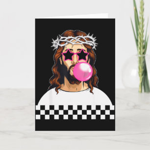 Funny Jesus Blowing Bubblegum & Wearing Sungl Card