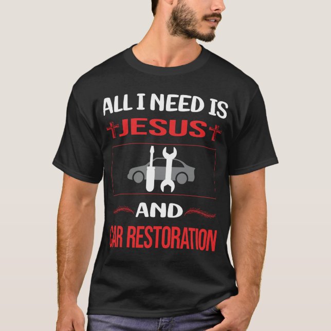 Funny Jesus Car Restoration T-Shirt (Front)