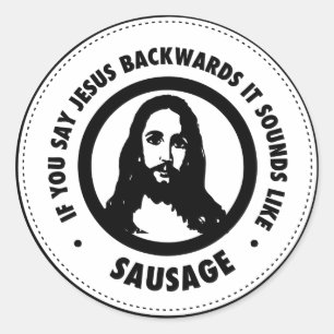 Funny Jesus Classic Round Sticker