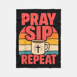 Funny Jesus Coffee Christian Faith Fleece Blanket