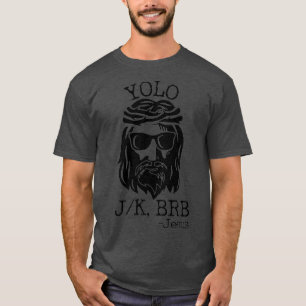 Funny Jesus Easter YOLO JK BRB Texting Premium T-Shirt