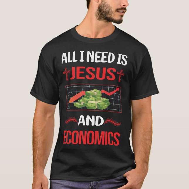 Funny Jesus Economics Economy Economist T-Shirt (Front)