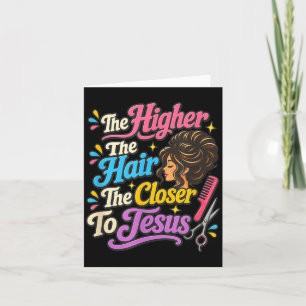 Funny Jesus Follower Christian Hairstylist Hair Card