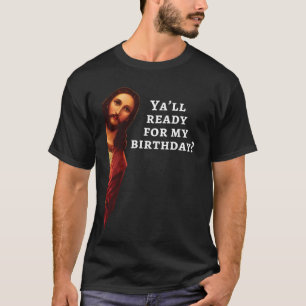 Funny Jesus Happy Birthday Christmas Gift retro T-Shirt