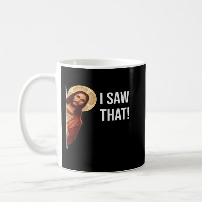 Funny Jesus I See That Christian Church Cross Love Coffee Mug (Left)