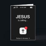 Funny Jesus Is Calling Christian Religious Humor G Card<br><div class="desc">Funny Jesus Is Calling Christian Religious Humor Graphic</div>