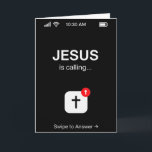 Funny Jesus Is Calling Christian Religious Humor G Card<br><div class="desc">Funny Jesus Is Calling Christian Religious Humor Graphic</div>