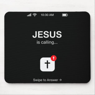 Funny Jesus Is Calling Christian Religious Humor G Mouse Mat