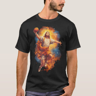 Funny Jesus Playing Basketball T-Shirt