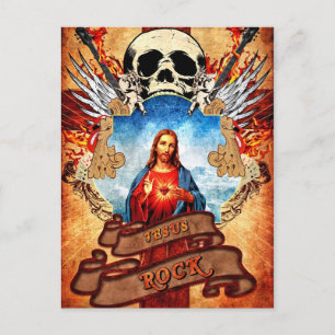 Funny Jesus rock Postcard
