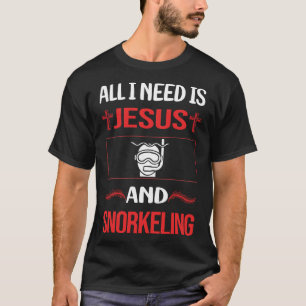 Funny Jesus Snorkelling Snorkelling Snorkel Snorke T-Shirt