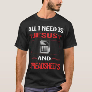 Funny Jesus Spreadsheet Spreadsheets T-Shirt