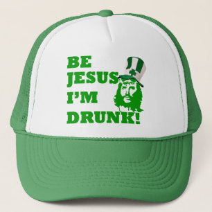 Funny Jesus St Patrick's day Trucker Hat