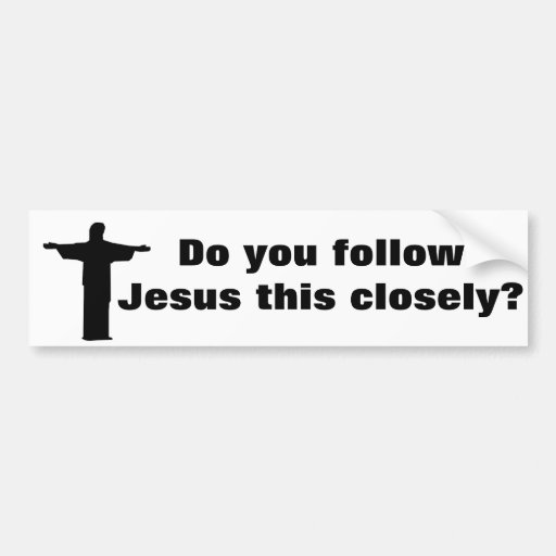 Image of Funny Jesus Tailgating Bumper Sticker