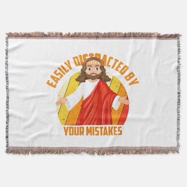 Funny Jesus Throw Blanket (Front)