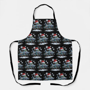Funny Jet Fighter Military Christmas Holiday Xmas Apron