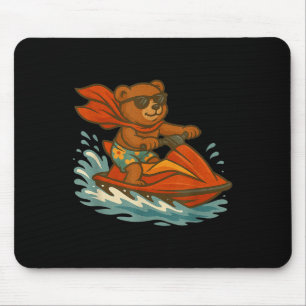 Funny Jet Ski Teddy Bear Costume For Adults And Ki Mouse Mat
