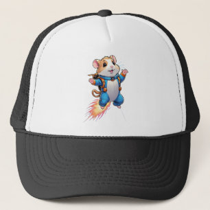 Funny Jetpack Hamster Cap Cartoon Animal Hat