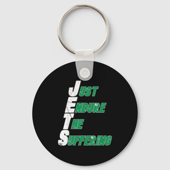Funny Jets Just Endure The Suffering Football  Key Ring (Front)