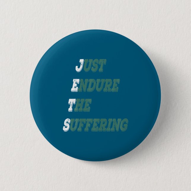 Funny Jets Just Endure The Suffering New York Foot 6 Cm Round Badge (Front)