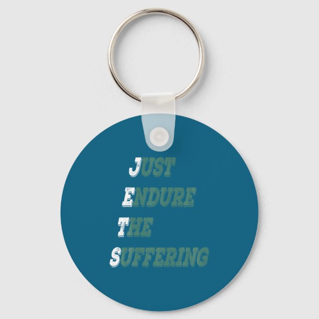 Funny Jets Just Endure The Suffering New York Foot Key Ring (Front)