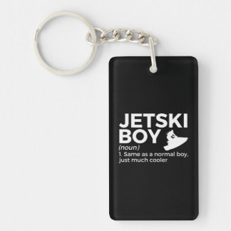 Funny Jetski Boy Definition Jet Skiing Key Ring