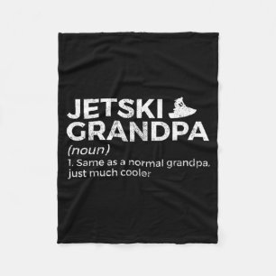 Funny jetski grandpa definition jet skiing fleece blanket