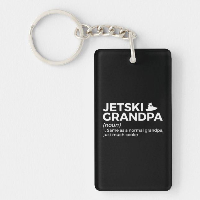 Funny Jetski Grandpa Definition Jet Skiing Key Ring (Front)