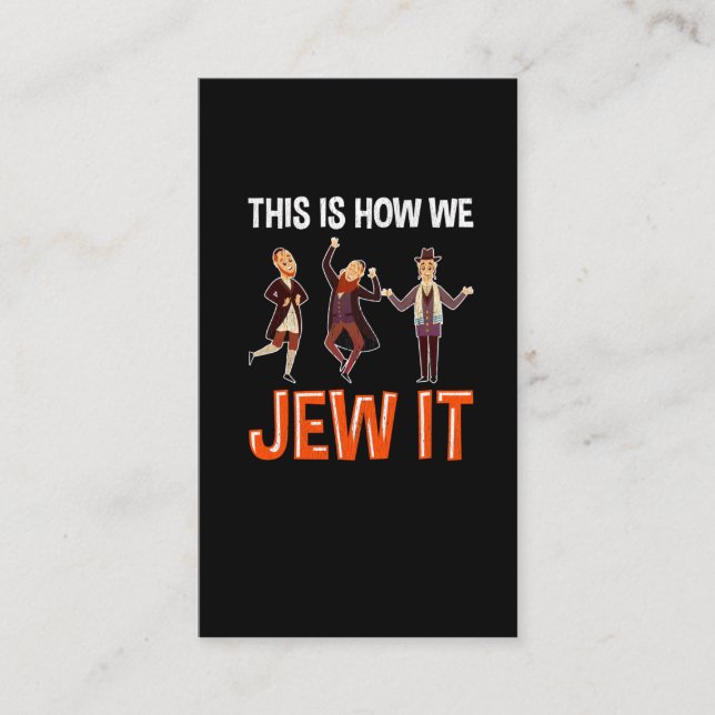 Funny Jew Quote Jewish Hebrew Humor Hanukkah Fun Business Card (Front)