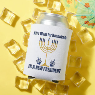 Funny Jewish Anti Trump Political Hanukkah Can Cooler
