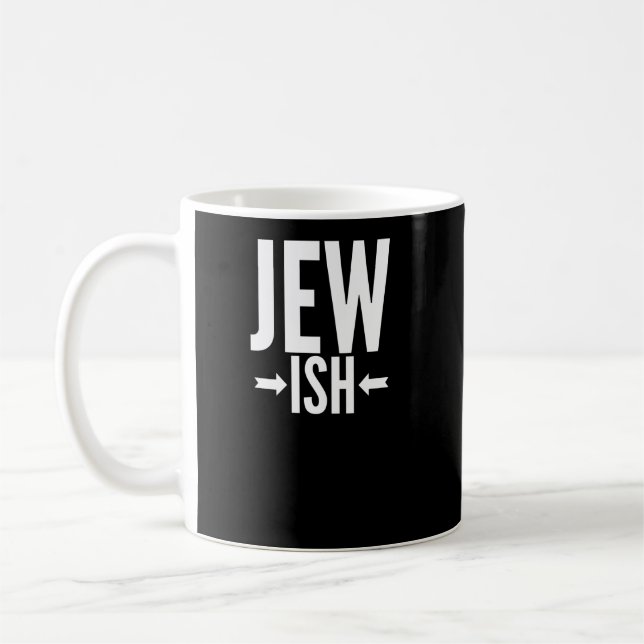 Funny Jewish Gift for Bat/Bar Mitzvah or Hanukkah Coffee Mug (Left)