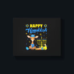 Funny Jewish Giraffe Menorah Dreidel Chanukah Hanu Canvas Print<br><div class="desc">Funny Jewish Giraffe Menorah Dreidel Chanukah Hanukkah PJS</div>