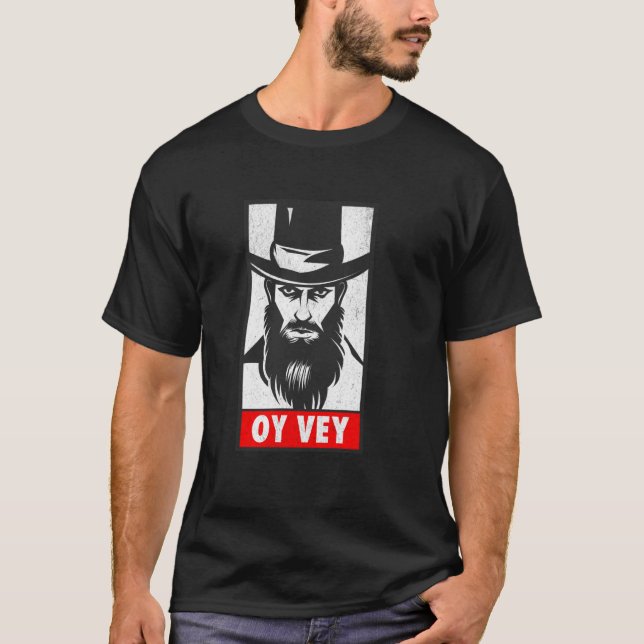 Funny Jewish Humour Oy Vey T-Shirt (Front)