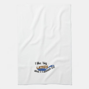 Funny Jewish Latke Hanukkah kitchen towel
