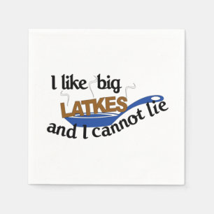 Funny Jewish Latke Hanukkah napkins