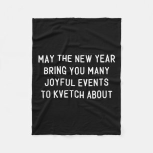 Funny Jewish New Year Rosh Hashh Yiddish Quote Say Fleece Blanket