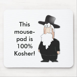 Funny Jewish rabbi - cool cartoon Mouse Mat