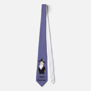 Funny Jewish rabbi tie - cool cartoon