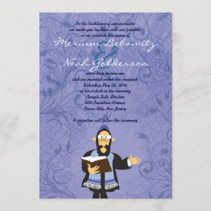 Funny Jewish Rabbi Wedding Invitation