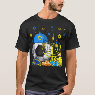 Funny Jewish Soccer Ball  Shoes Menorah Hanukkah C T-Shirt