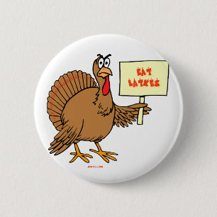 FUNNY JEWISH THNAKSGIVUKKAH HANUKKAH GIFTS 6 CM ROUND BADGE