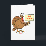 FUNNY JEWISH THNAKSGIVUKKAH HANUKKAH GIFTS HOLIDAY CARD<br><div class="desc">GIVE THESE TURKEY HOLDING "EAT LATKES" SIGN GIFTSTO FAMILY AND FRIENDS OR YOURSELF ON THIS UNIQUE THANKSGIVUKAH AMERICAN JEWISH HANUKKAH HOLIDAY. WEAR A SHIRT TO THE THANKSGIVING DINNER, BRING A HOSTESS APRON GIFT, OR JUST GIVE OUT A VARIETY OF NOVELTY CHANUKAH PRESENTS . WHO NEEDS TURKEY WHEN LATKES ARE AVAILABLE!...</div>