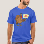 FUNNY JEWISH THNAKSGIVUKKAH HANUKKAH GIFTS T-Shirt<br><div class="desc">GIVE THESE TURKEY HOLDING "EAT LATKES" SIGN GIFTSTO FAMILY AND FRIENDS OR YOURSELF ON THIS UNIQUE THANKSGIVUKAH AMERICAN JEWISH HANUKKAH HOLIDAY. WEAR A SHIRT TO THE THANKSGIVING DINNER, BRING A HOSTESS APRON GIFT, OR JUST GIVE OUT A VARIETY OF NOVELTY CHANUKAH PRESENTS . WHO NEEDS TURKEY WHEN LATKES ARE AVAILABLE!...</div>