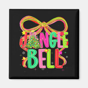 Funny Jingle Bells Coquette Bow Merry Christmas Gi Magnet