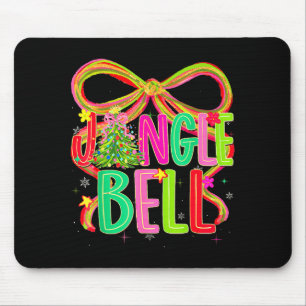 Funny Jingle Bells Coquette Bow Merry Christmas Gi Mouse Mat