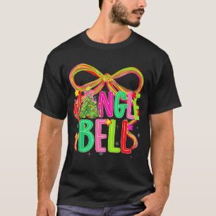 Funny Jingle Bells Coquette Bow Merry Christmas Gi T-Shirt