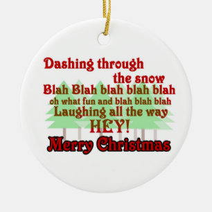 Funny Jingle Bells Merry Christmas Ornament